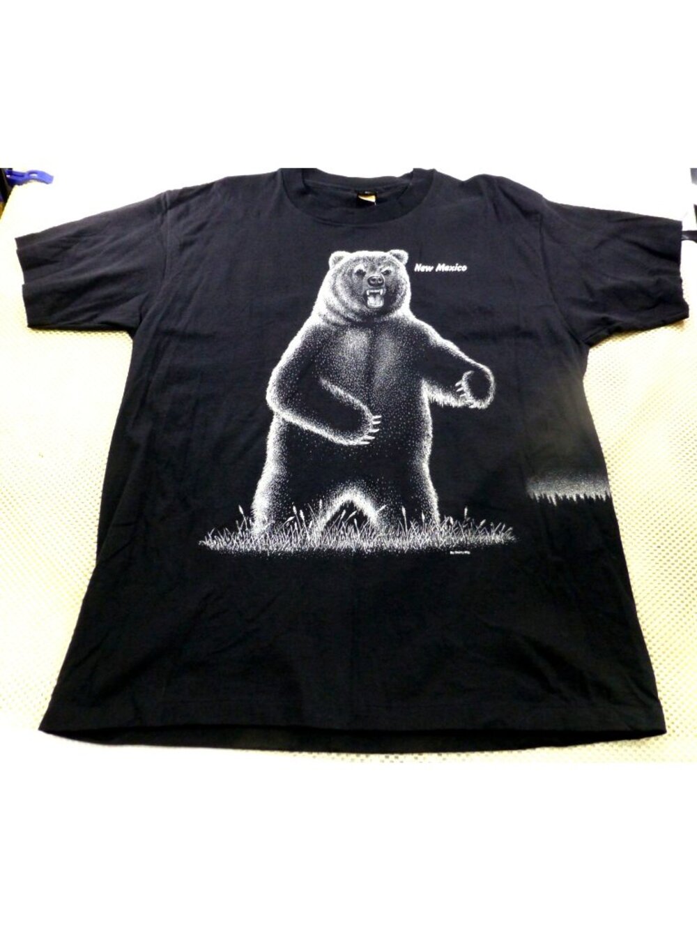 VTG Sherrys Best Black New Mexico Bear Graphic T-Shirt XL 100% Cotton Made In US - Picture 1 of 9
